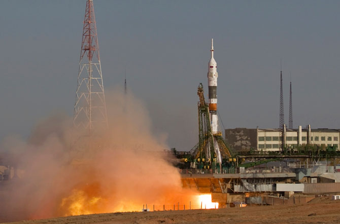 Belarusian Oleg Novitsky launched into space