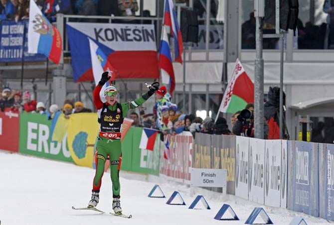 Domracheva has won gold in World Championship in biathlon