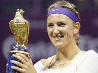 Victoria Azarenka has won the Qatar Open in Doha (prize  2,369 mln $) twice in a raw.