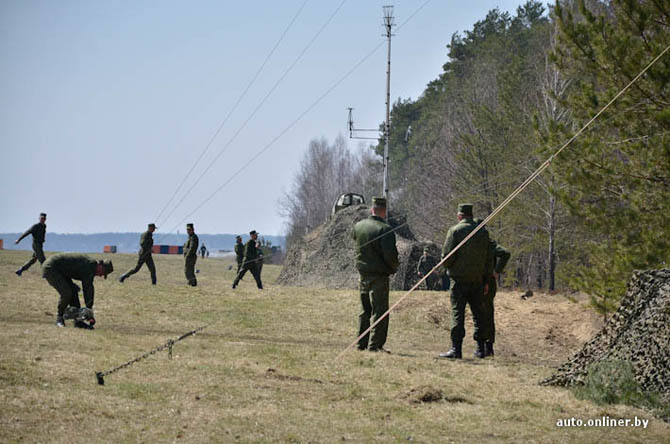 The airplanes and helicopters were landed on highway M1 (Brest region).