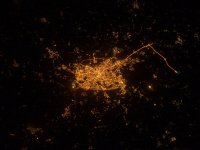 Minsk from space in the night
